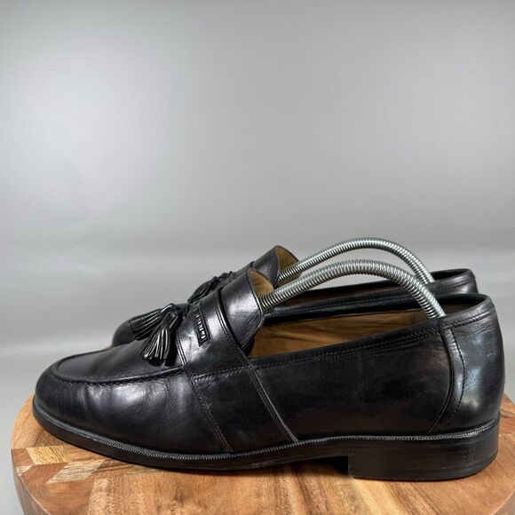 S Johnston & Murphy Black Leather Tassel Loafers Men’s size 11 M - Picture 3 of 8